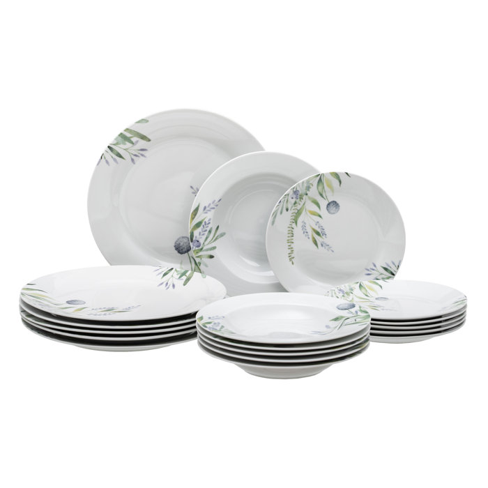 Classicliving Millman Porcelain China Dinnerware Set of 18 Wayfair